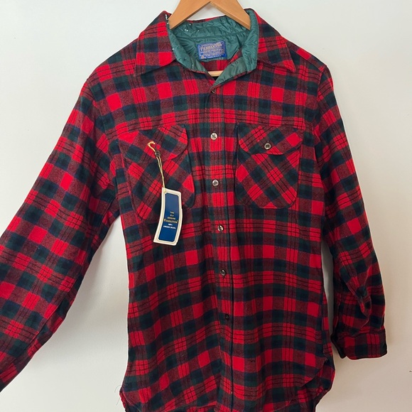 Pendleton Other - 60's Pendleton Red & Green Plaid Wool Button Up Shirt